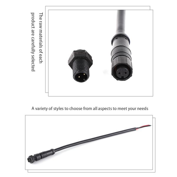 Gold Plated 2 3 4 5 Pin IP68 M8 Outdoor Metal Waterproof Panel Mount Connector