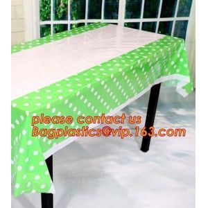 10Pcs Pack Waterproof Rectangle 137cm x 274cm Table Cover Tablecloth Plastic