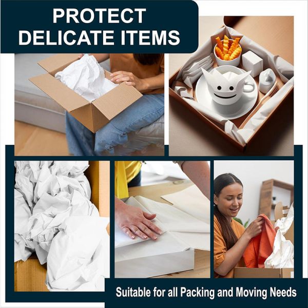 Logo Printable Paper Wrapping Roll 17gsm Tissue Paper Rolls For Packaging Gift Fancy