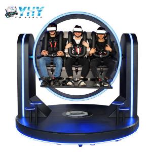 China 220V Game VR Simulator Patent Roller Coaster 3 Seats Virtual Reality Chair Gaming Set on sale