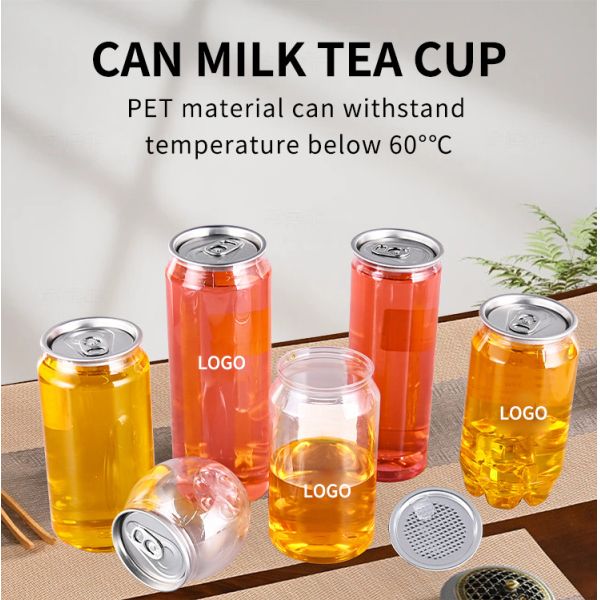 650ml 700ml PET Plastic Beverage Bottles For Milk Tea Soda Cold Coffee