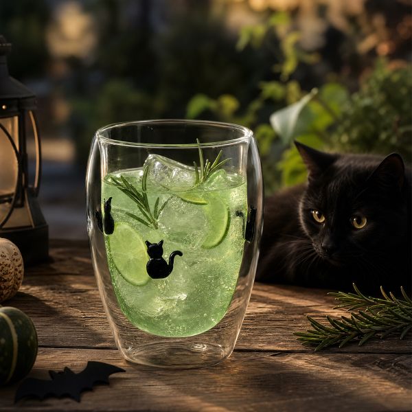 Customizable Borosilicate Glass Double Walled Cup With 3D Fitting Cold Resistant