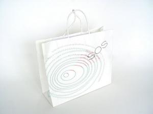 Quality Custom Plain White Recycled Paper Carrier Bags for Shopping for sale