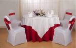 Elegant Plain Pattern Wedding Tablecloths And Chair Covers 100% Polyester Fabric