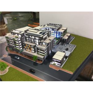 Machine - Cutting Modern Building 3D Model , LED Scale Building Models