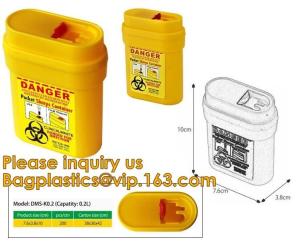Quality Disposal sharp container for store and dispose of medical waste,Cheap Disposable Plastic Medical Sharp Safe Container 1L for sale