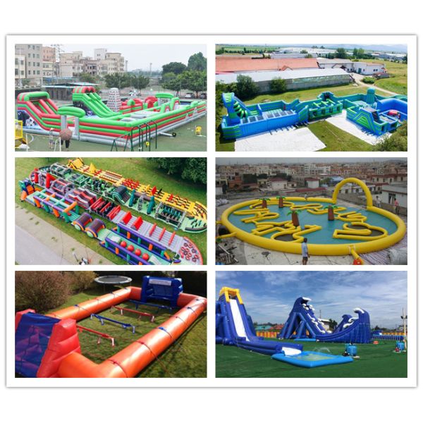 Trampoline Theme Playground Inflatable Play Parks With Two Slides