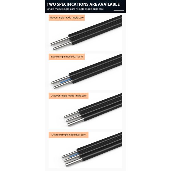 GJYXFCH G657A SM 1 Core FTTH Drop Fiber Optic Cable