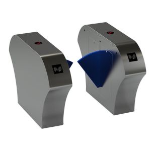 Security Flap Barrier Gate Turnstile Waist Height Pedestrian Control System With