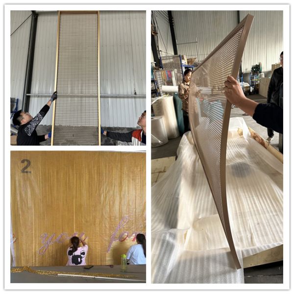 Interior Decorative Architectural Metal Mesh Curtain Screen OEM