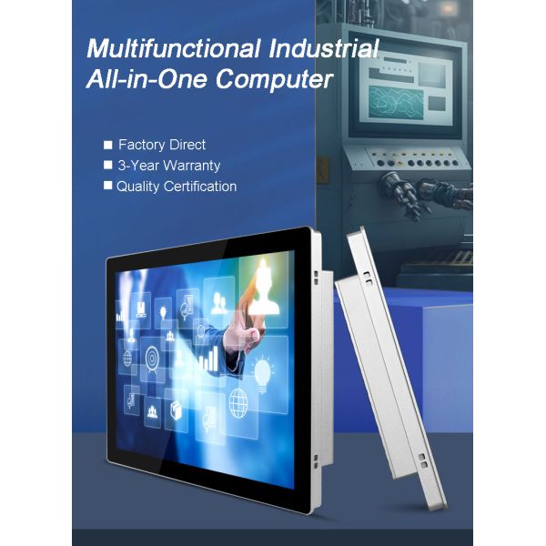 15.6 Inch Narrow Bezel External Industrial Embedded Computers Grade Touch Panel Monitor With VGA HDMI DVI USB for Touch
