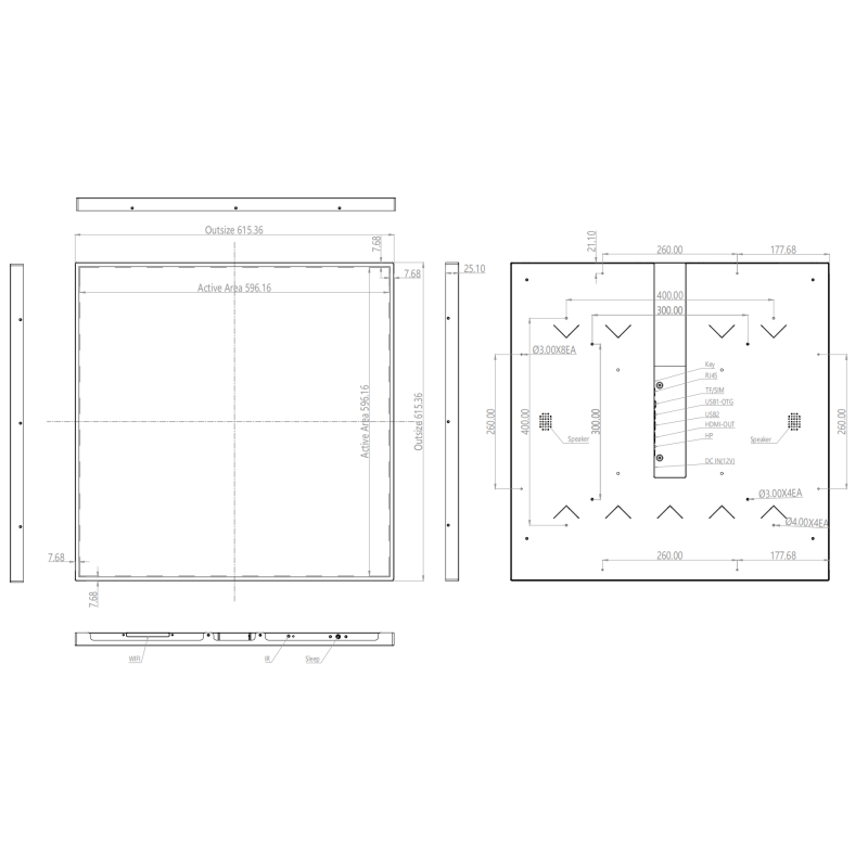 Retail Digital Signage USB or Cloud CMS for Easy and Convenient Content Management for Custom Retail Builds with 33.2" Square screen