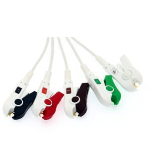 12 Pin 5 Leads One Piece Ecg Cable With Leadwires Compatible Mindray Portable