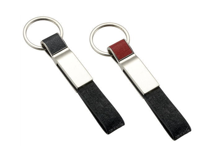 Quality PU Leather Wrist Strap Keychain Zinc Alloy Metal Key Holder Customized Keyring for sale