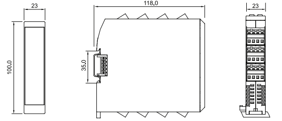 GTA Guide Rail Type Temperature Controller RS485 AC / DC 100 - 240V LCD Display