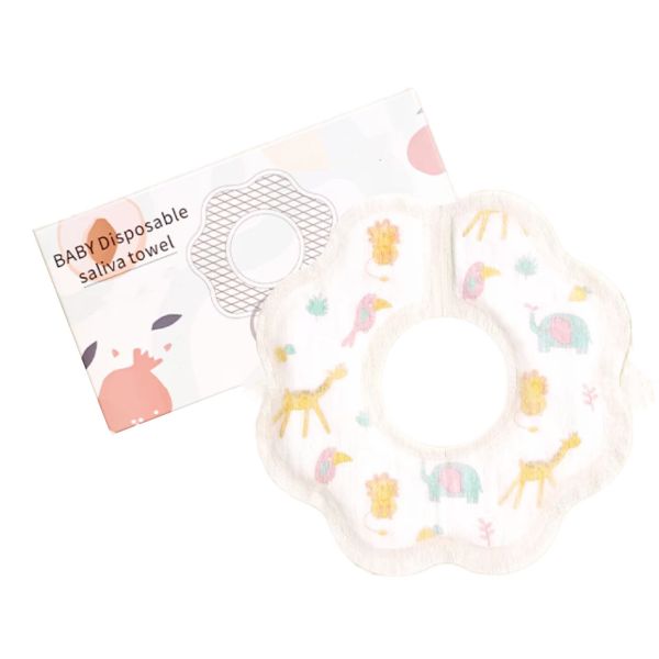 Gentle Round Shape Newborn Dribble Bibs Dribble Catcher Bibs