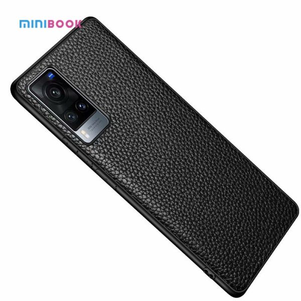 Customer Logo Accepted PU Minibook Genuine Leather Mobile Phone Card Case for VIVO X60 pro