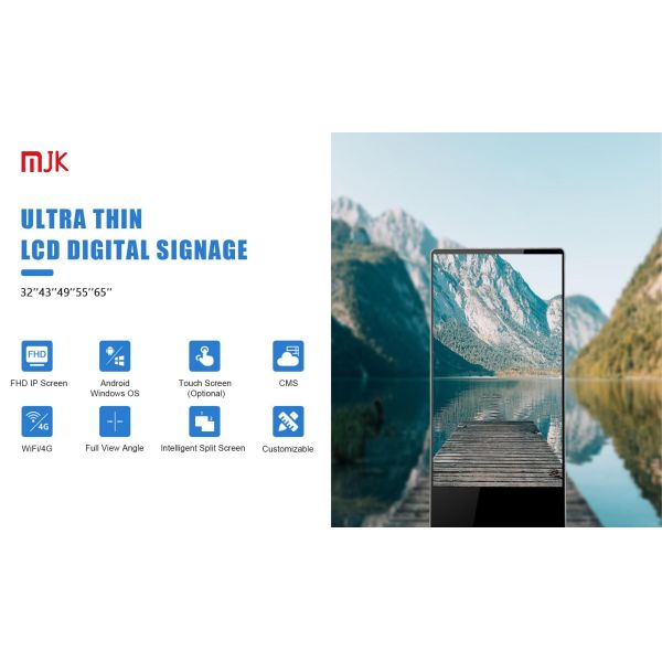 75 Inch Floor Standing Digital Signage Android OS with CMS