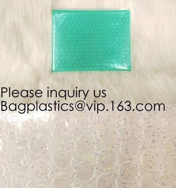 Colored PVC Film Bubble Bag/Special PVC Zip lockk Bubble Bag/New Material Bubble Mailer With Zipper, bagease, bagplastics