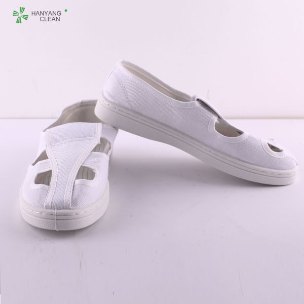 Cleanroom white unisex gender PVC sole antistatic esd lab shoe medical shoes for pharmaceutical