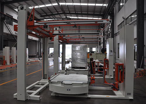 Swing Arm Pneumatic 2T Pallet Top Sheet Dispenser For Cosmetic Industry