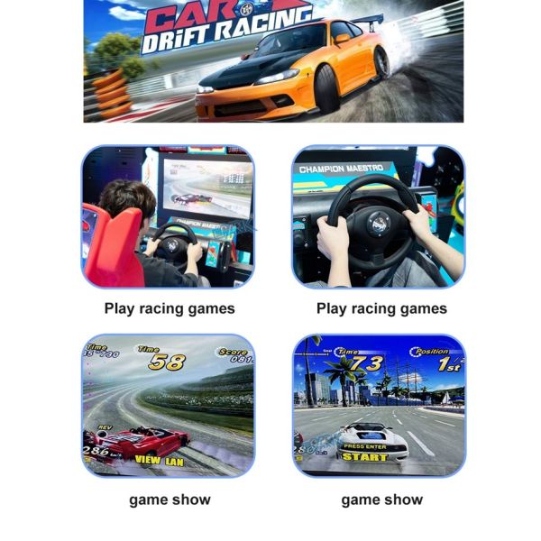 Coin Operated Game 32 Inch Screen Simulator Outrun Arcade Car Racing Game Machine