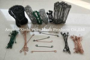 Quality PVC Coated Double Loop Tie Wire Galvanised Φ1.2mm X L 16cm Binding Bar Tie Wire For Bag Closures for sale