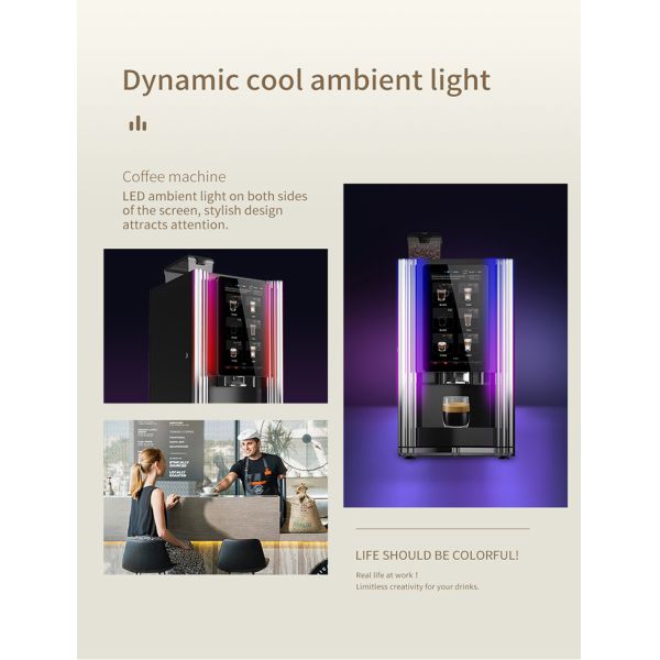 Tabletop Coffee Vending Machine for Office with 15.6 Touch Screen