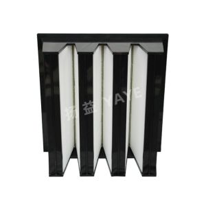 Quality Sub High Efficiency Air Filter H11 V Type Air Filter Low Resistance Plastic Frame for sale