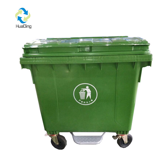 Plastic Waste Container Garbage Container Wast Bin 1100L Food & Beverage Shops Restaurant 3 Years Hotels Online Support