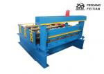 Blue Roofing Sheet Crimping Machine , Automatic Curving Roll Forming Machine