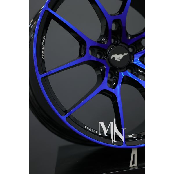 Volk Racing Rays G025 Blue Wheels Forged Wheels