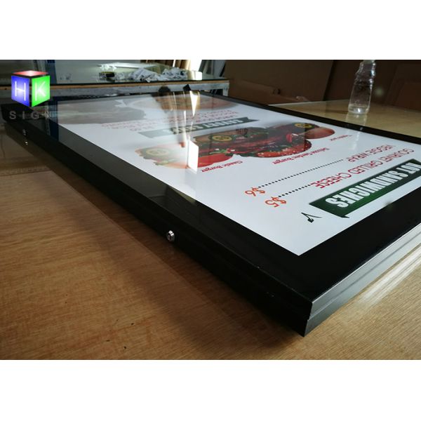 High Brightness Poster Frame Light Box 24 X 36 Picture Panels For Menu Board