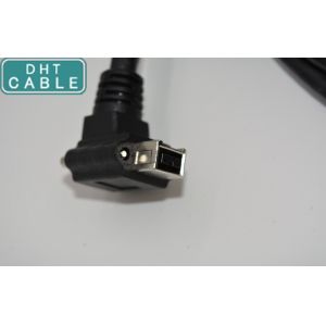 Quality Right Angle 90 Degree IEEE 1394 Firewire Cable , Industrial Camera IEEE 1394B Cable for sale