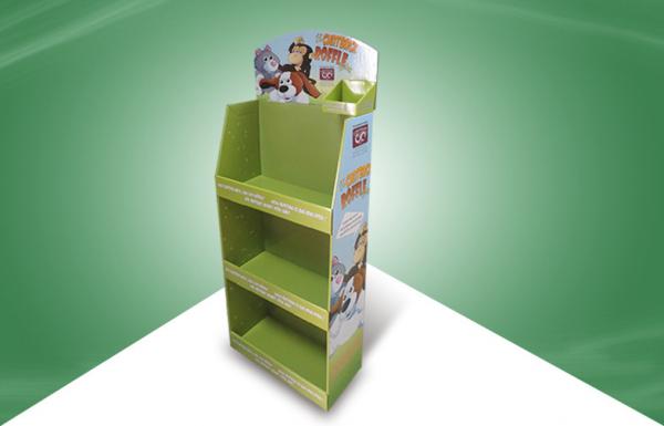 Buy Supermarket Product Cardboard Free Standing Display Units with Three shelf at wholesale prices