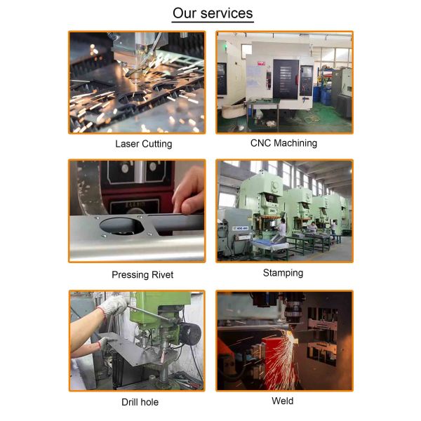 Powder Paint Aluminium Sheet Metal Fabrication Custom Metal Box