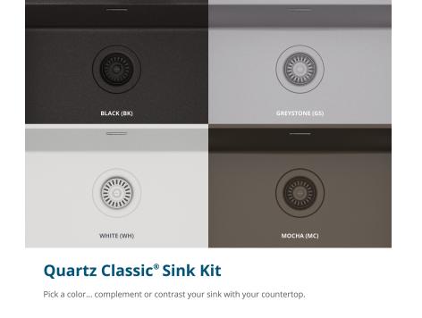1 Round Bowl Quartz Stone Kitchen Sink Topmount Installation