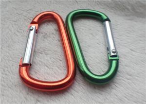 Quality Small Personalized Promotional Gifts Carabiner Multiple Colors D - Shaped Mountaineering Buckle Metal Key Holder for sale