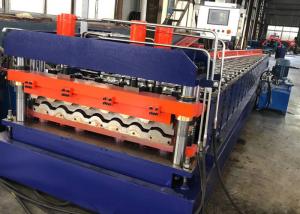 China PPGI Steel Metal Roof Panel Roll Forming Machine 16 Rollers , 0.3-0.8mm Thickness on sale
