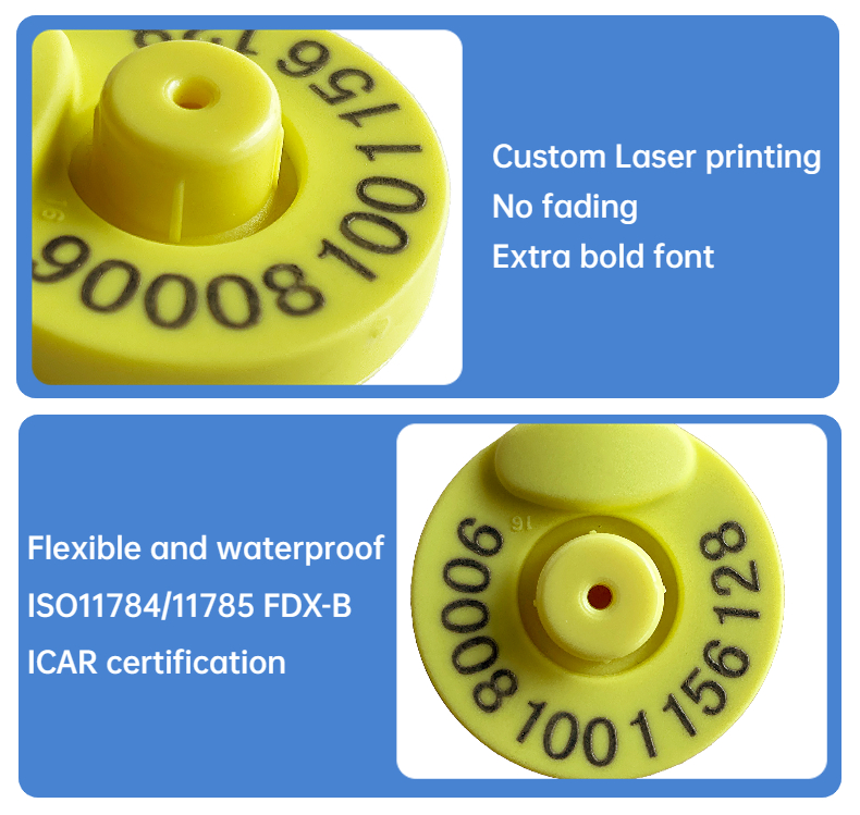 Lightweight Sheep Ear Tags With EM4305 Chip Compatible With ET907 T901