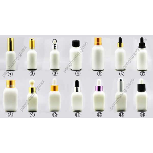 15ml Oil Dropper Glass Bottle Empty White Porcelain Cosmetic Containers