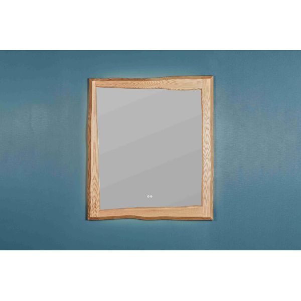 Dimmable Lights Custom Led Bathroom Mirror Wooden Frame Fog Free Design