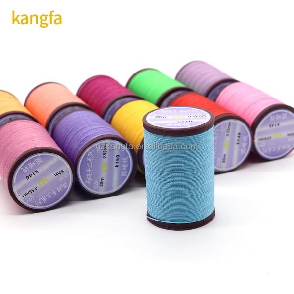 36g 0.55mm High Strength Cored Sewing Thread for Leather Sewing 80m Polyester Round Waxed Thread
