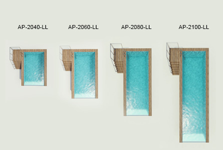 18Ft Above Ground Swimming Pool with Metal Frame and Acrylic Window in Transparent Color