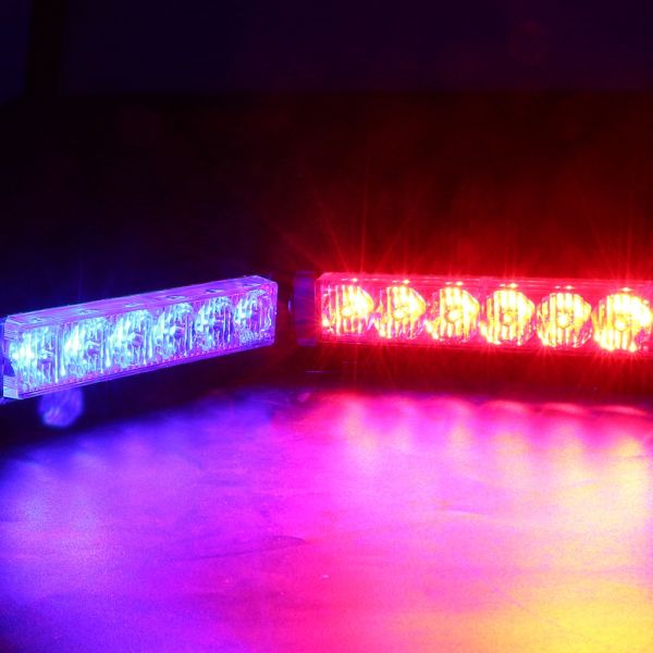 Police DRL 24V 960lm LED Strobe Warning Lights Hazard Flashing