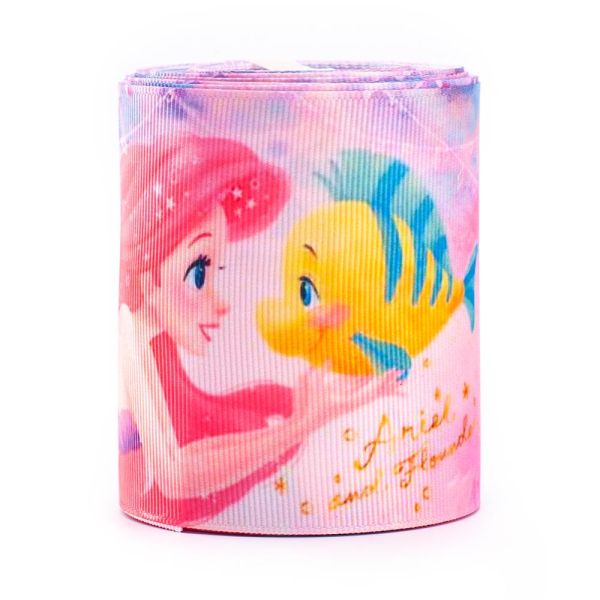 ribbon for baby kids decoration heat transfer Cartoon princess printed grosgrain ribbon