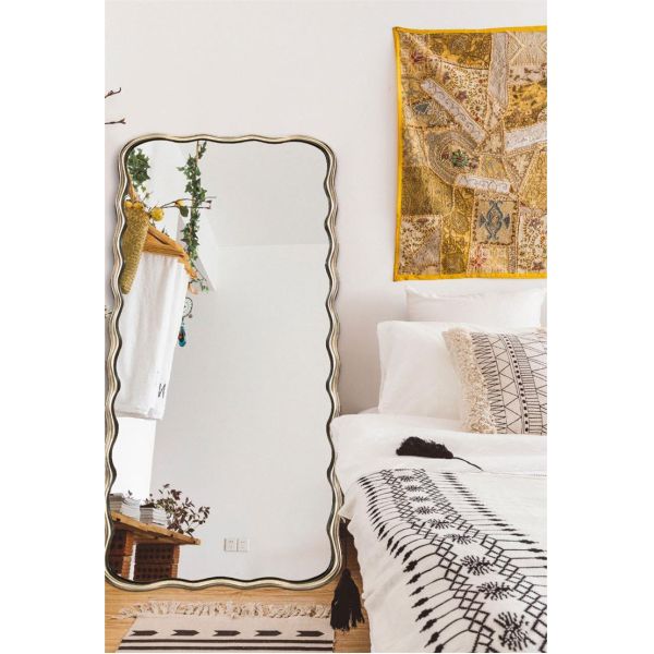 Decorative Bedroom Frameless Floor Length Mirror Wavy cheval
