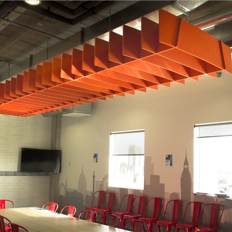 Recycled Eco Friendly Acoustic Panels High Density PET Ceiling Panels