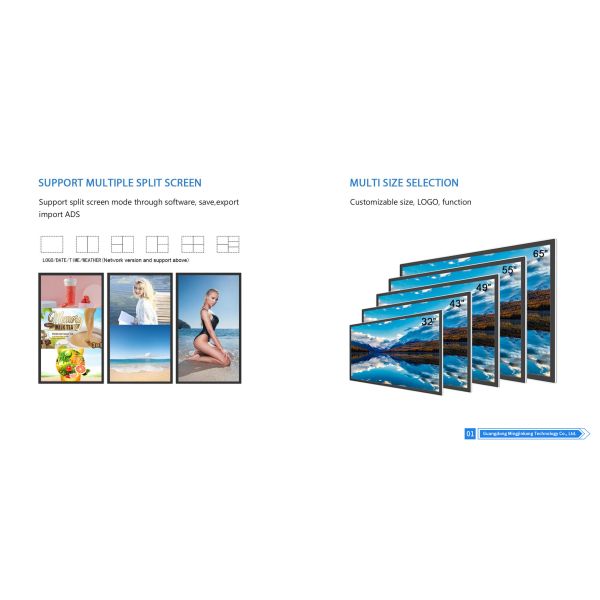 MJK 55 65 Inch LCD Interactive Touch Display Screen Wall Mount Digital Signage Monitor Advertising Digital Poster Elevator