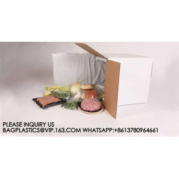 Insulation Liners Reusable Cooler Bags Cold Shipping Box Thermal Box Liner Moisture-Resistant Metalized Food Box